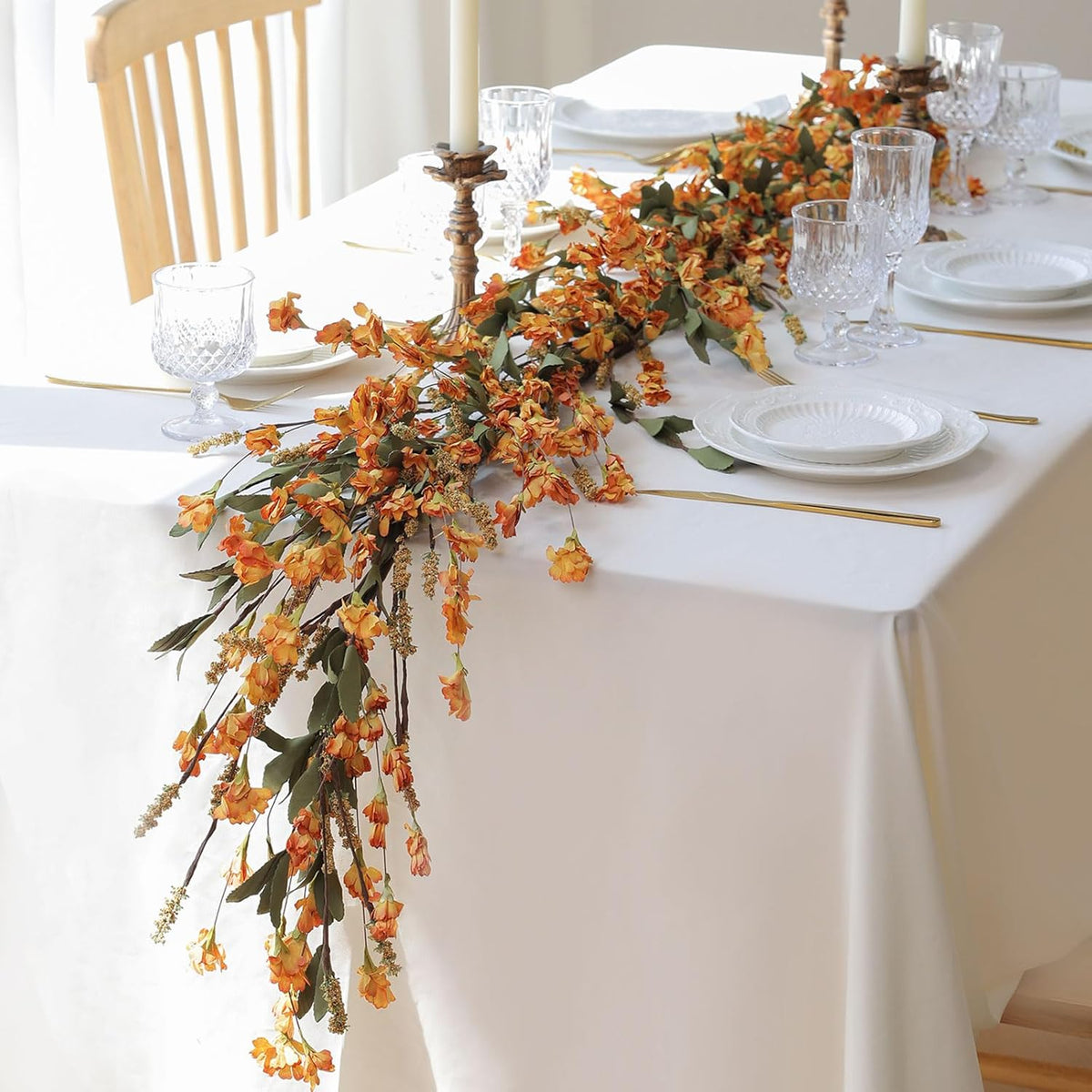 Mizii Fall Garland Artificial Flower Garlands 6 Feet Fake Wildflower Floral Garland Hanging Vines