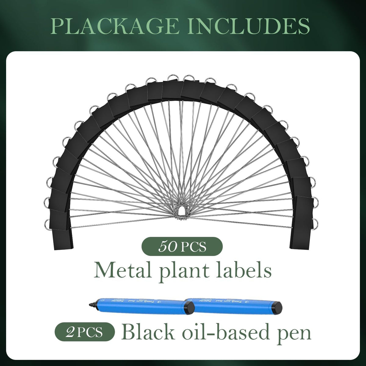 30 Pack Metal Plant Labels for Outdoor Garden Waterproof Plant Markers, Labels Garden Markers for