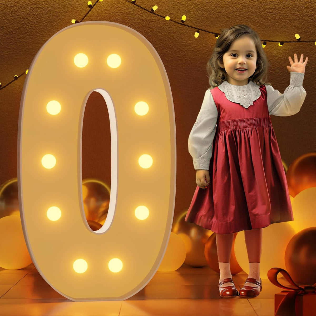Marquee Numbers 4 Feet Tall Large Light Up Numbers 40th 50th 60th Birthday Decorations Women Men