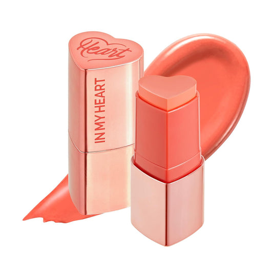 Touch in Sol In My Heart Stick Blush (#Sunset Coral) – Cream Blush Stick for Cheeks, Eyes & Lips