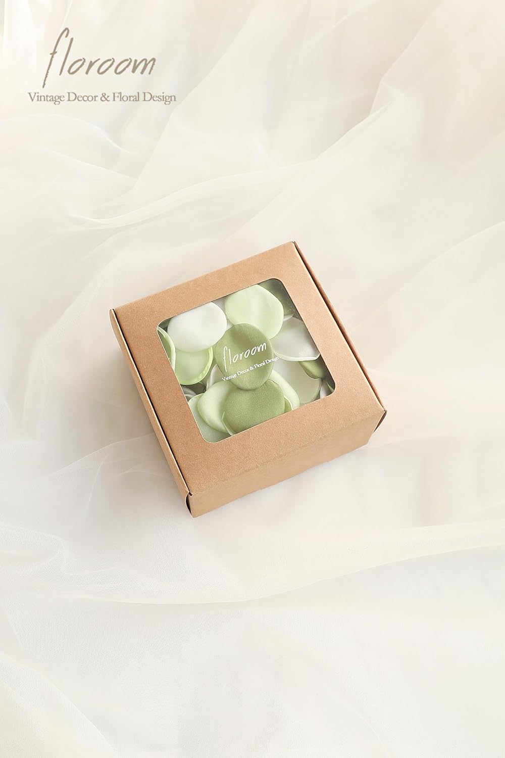 Floroom 300pcs Rose Petals Sage Green Elf Green Faux Silk Flower Petals for Wedding Flower Girl