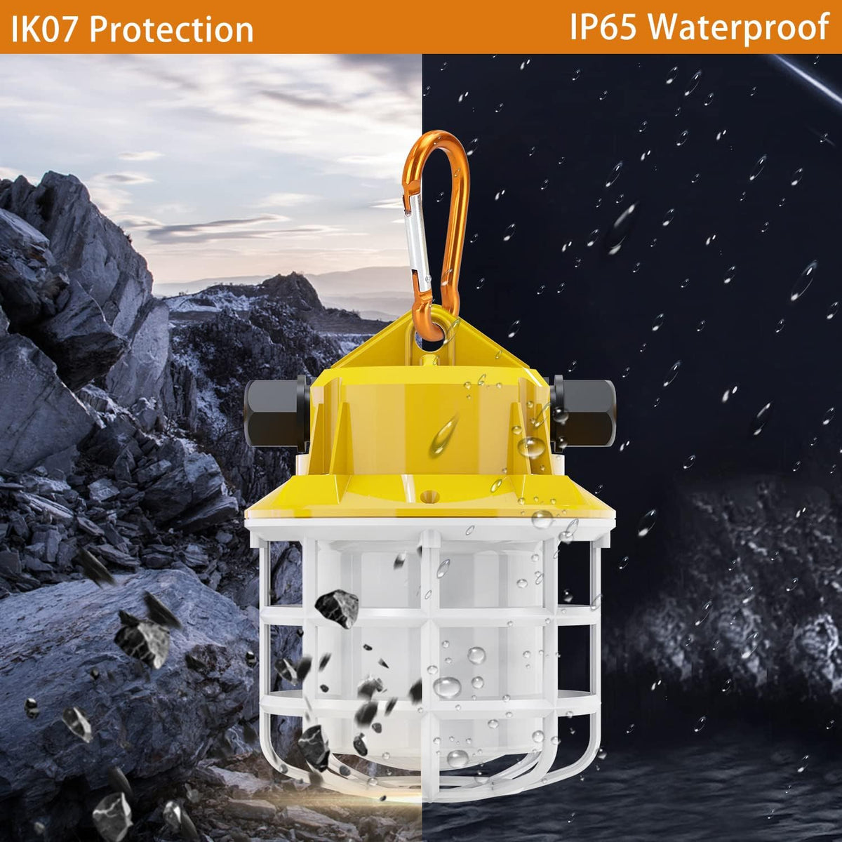 100ft LED Construction String Lights, 150W 15000LM Super Bright LED String Work Light, Construction