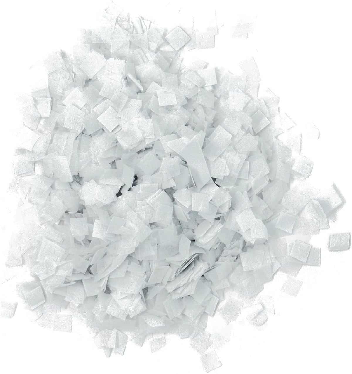Biodegradable Tissue Confetti, White Color - Fluttering Tissue Paper Squares for Confeti Cannon and