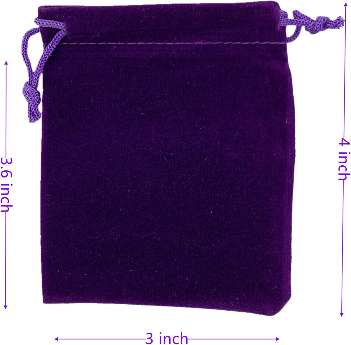 Palmhomee Pack of 48 3x4 Inch Velvet Drawstring Bags Gift Bag Velvet Pouch For Jewelry Wedding and