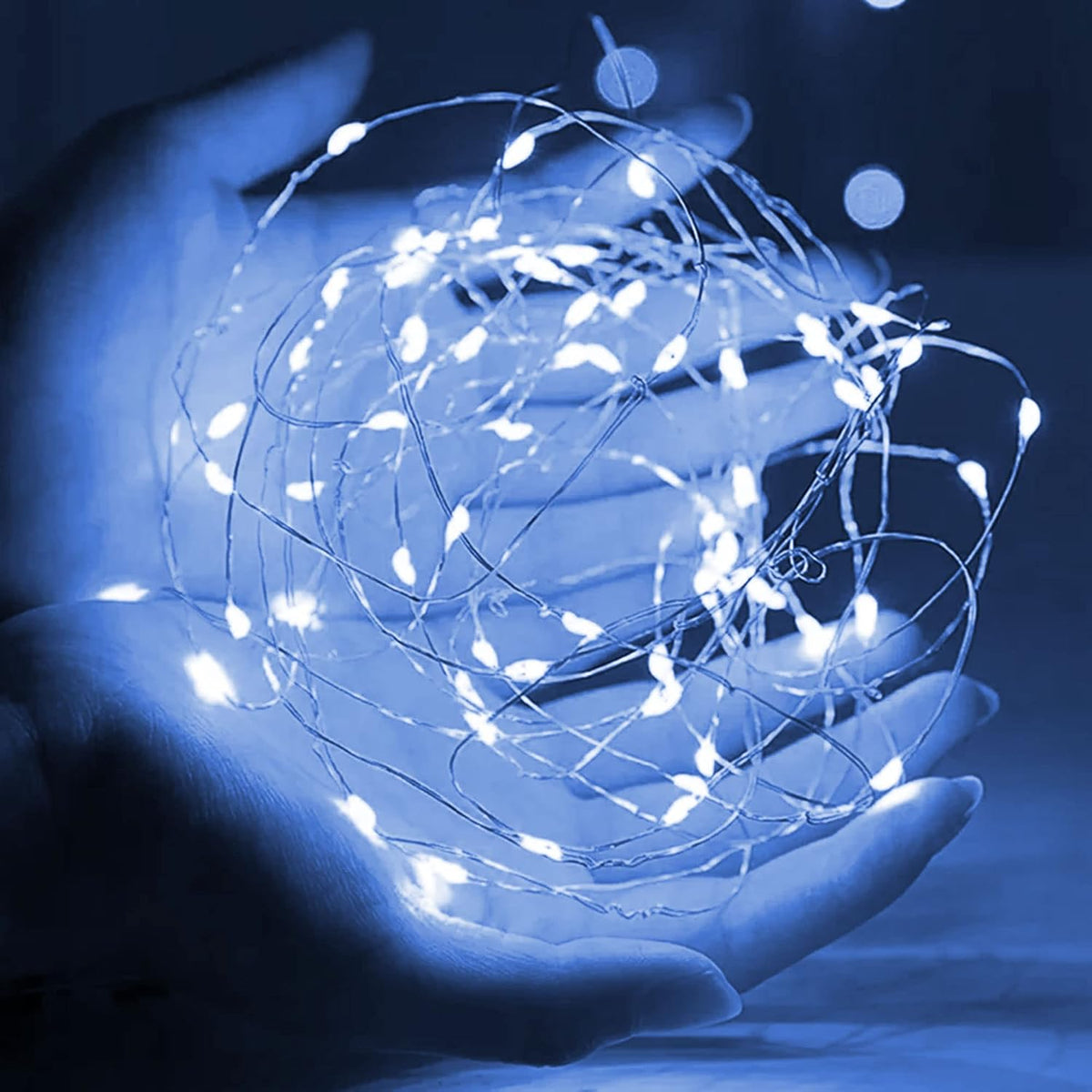 Dazzle Bright Fairy Lights Battery Operated, 2 Pack Total 40FT 120LED Silver Wire Waterproof
