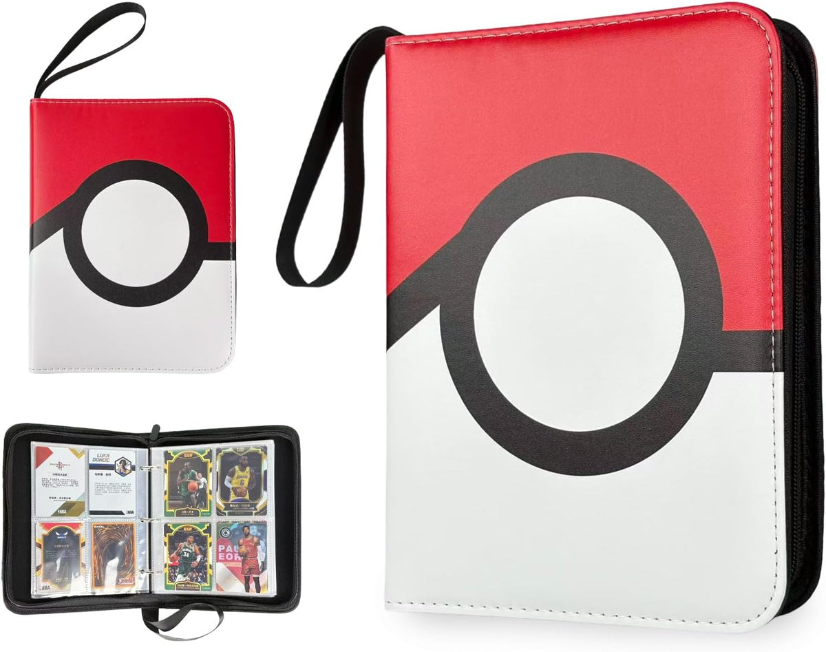 440 Pockets Card Binder, Portable Trading Card Binder with 55 Removable Sleeves, Waterproof Card