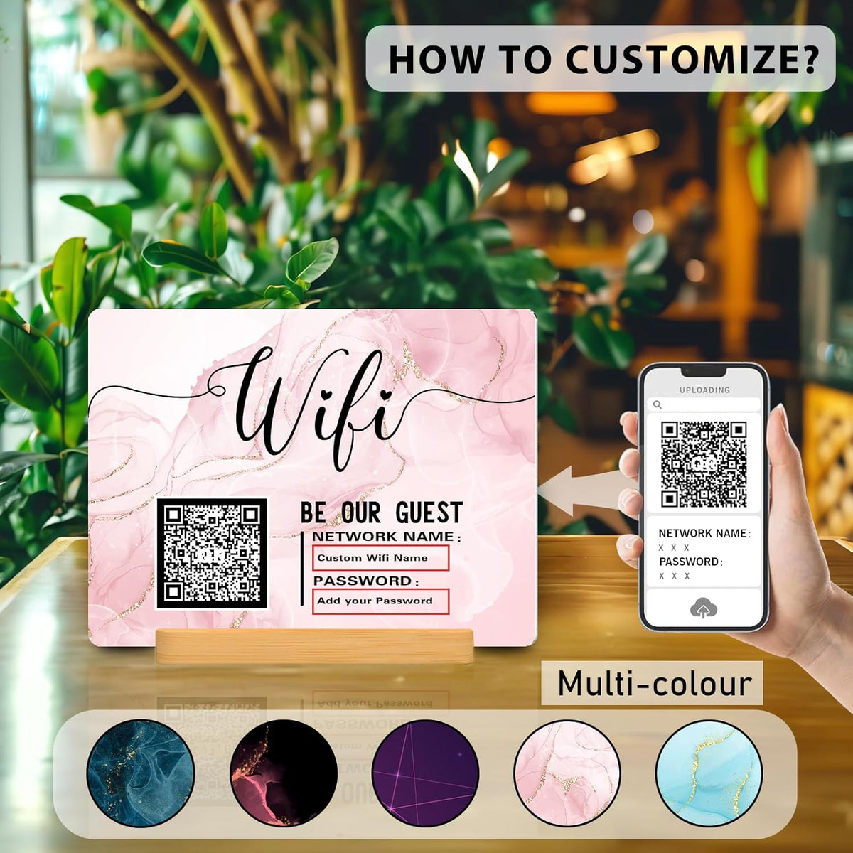 Personalized Custom Metal QR Code Sign Venmo Cashapp Scan to Pay with Stand Instagram Facebook
