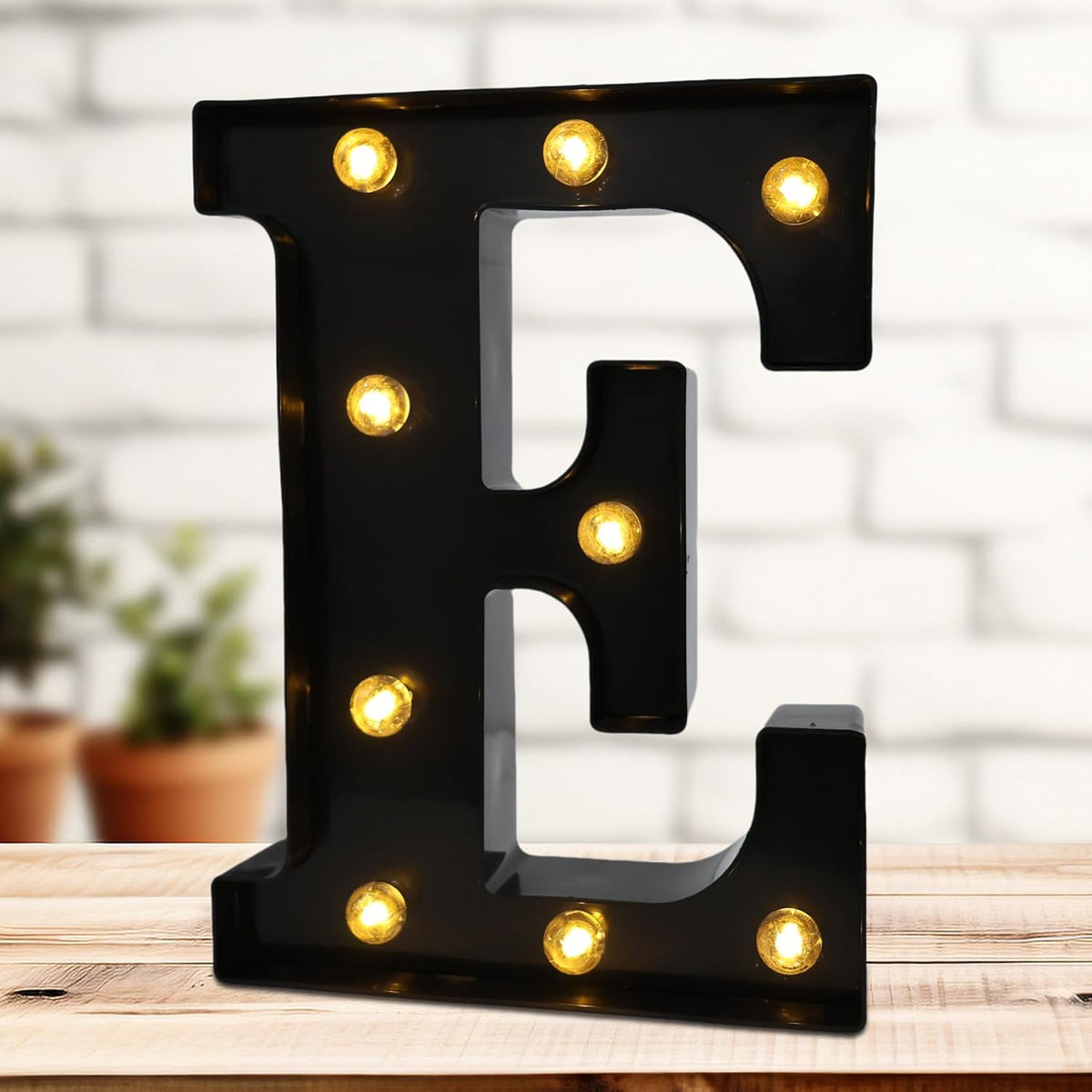 Led Marquee Letters, 8.58 Inch Black Light Up Letters, Small Led Letter Lights, Battery Powered