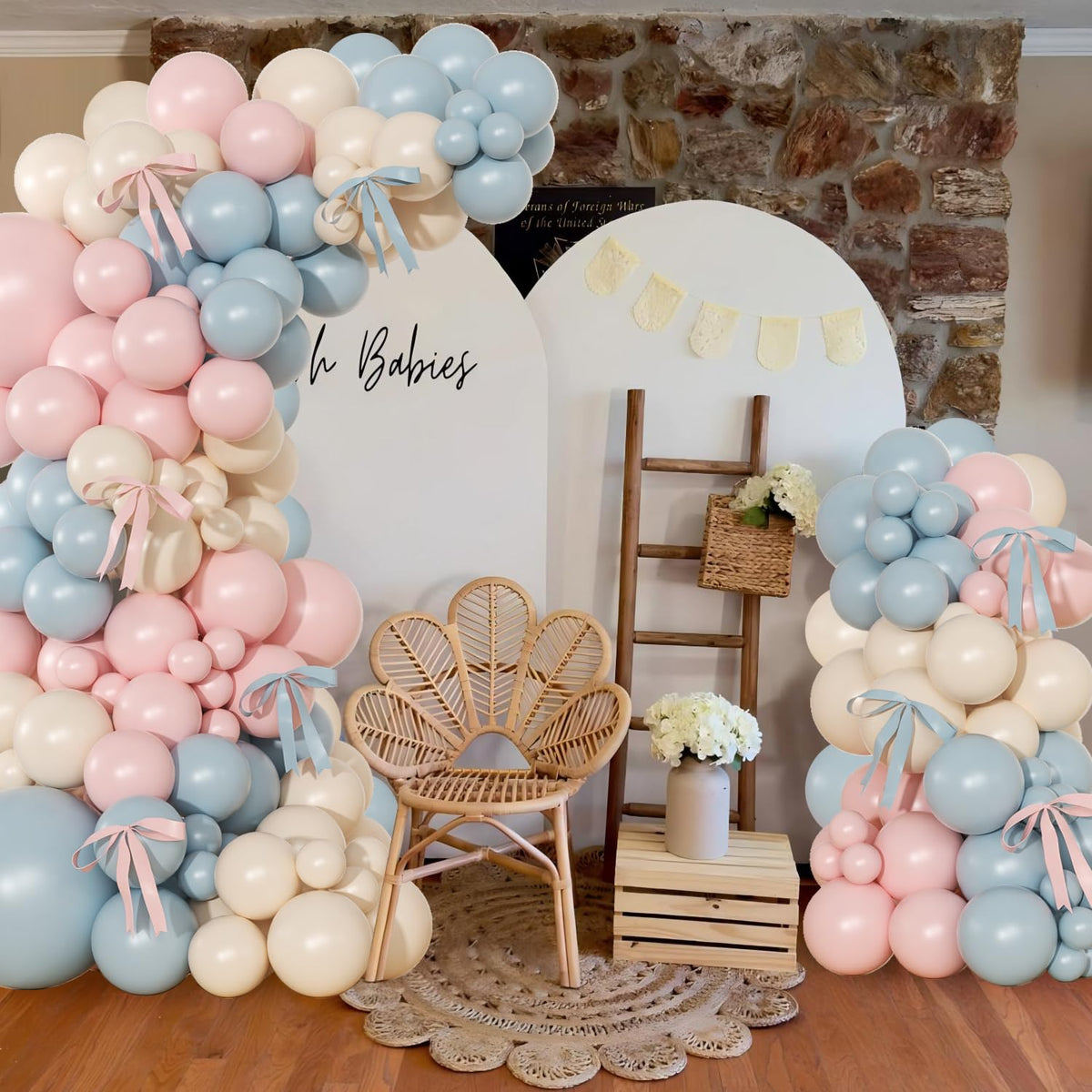 NUTTYBASH Gender Reveal Balloon Kit, 141Pcs Baby Shower Decorations