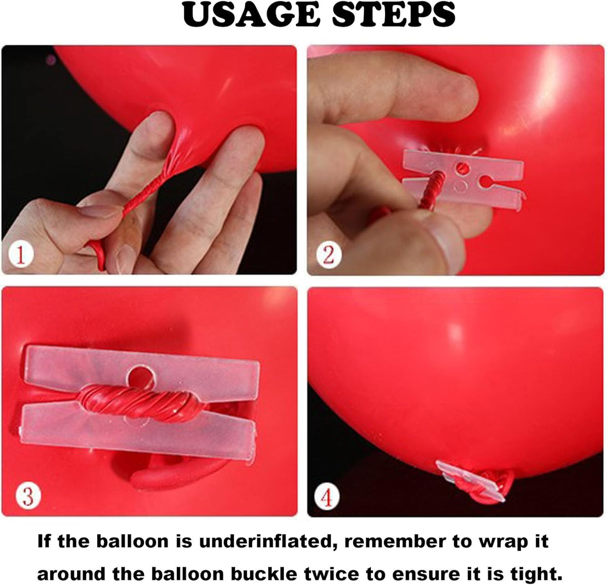 200pcs Plastic Balloon Clips Ties for Sealing H Shape Bulk Balloon Ties Clips Tool for Birthday