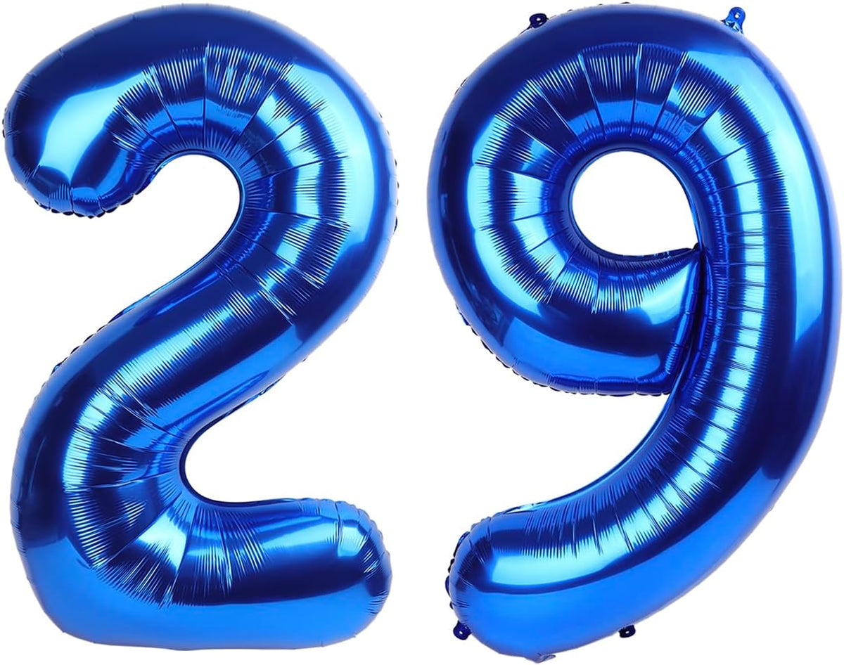 Navy Blue Jumbo Number 29 Balloon 40 Inch, Boy Girl 29 Birthday Supplies, Foil Helium 29 Birthday
