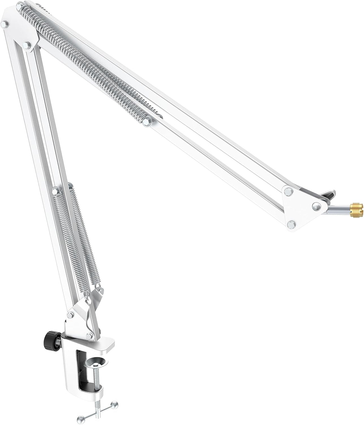 FIFINE Microphone Boom Arm, Suspension Mic Arm Stand with Mount Clamp, Metal Scissor Mic Stand with