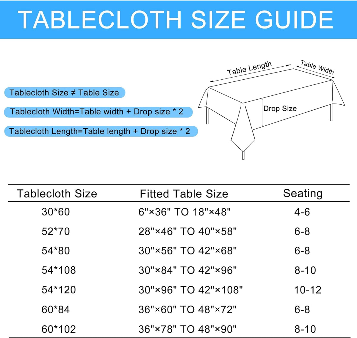Hiasan 2 Pack Faux Linen Rectangle Tablecloth - Wrinkle and Stain Resistant Washable Table Cloth