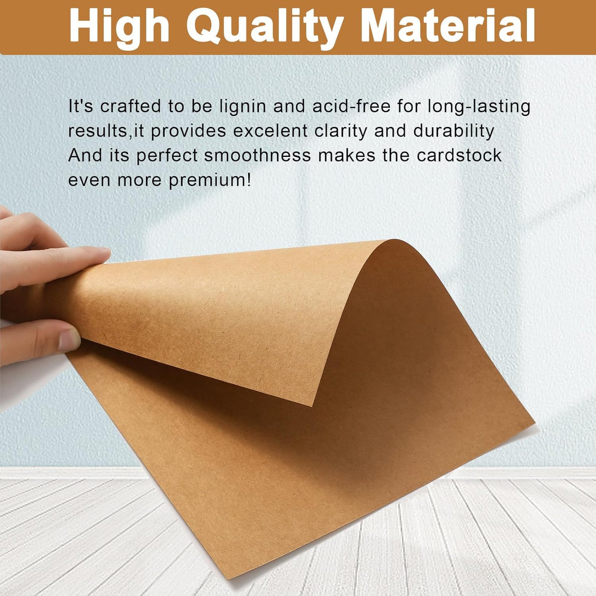 120 Sheets Brown Cardstock 8.5 x 11 Kraft Paper, 92lb Thick Printer Paper Card Stock for Greeting