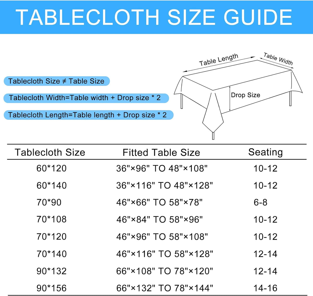 Hiasan Faux Linen Rectangle Tablecloth - Wrinkle and Stain Resistant Washable Table Cloth for