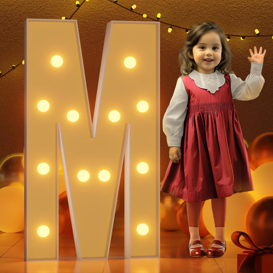 Marquee Letters 4 Feet Tall Large Light Up Letters M Wedding Mr and Mrs Sign Marry Me Engagement