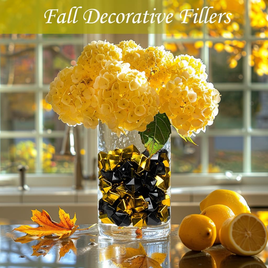 HappyFiller Fall Halloween Decoration Fake Ice Rocks Acrylic Nuggets Gems Stones Pirate Jewels for