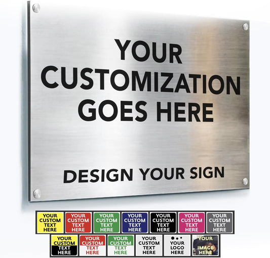 Custom Outdoor Metal Signs, Personalized Aluminum Signs, Customized Safety Signs, Metal Business