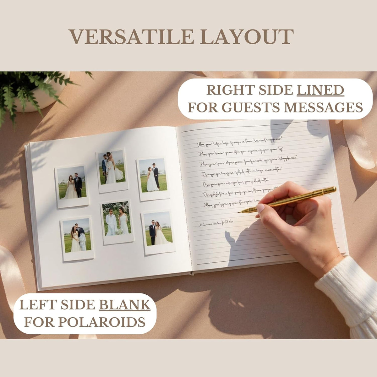 Wedding Guest Book for Guests to Sign, Elegant Wedding Guestbook Ideas, Sign in Book for Bridal and