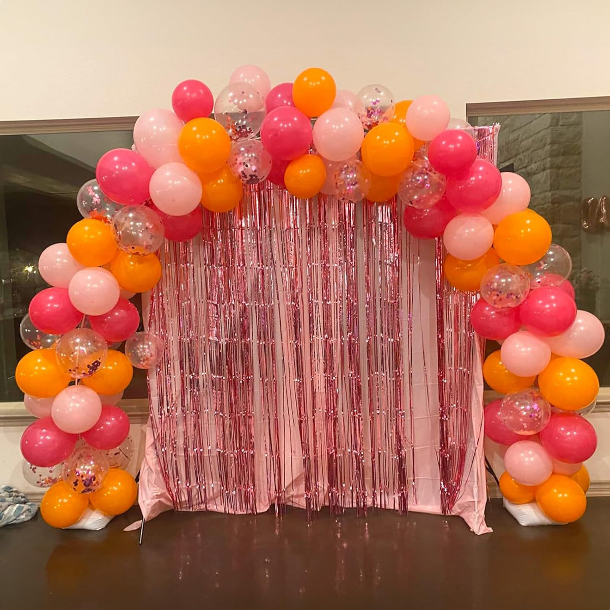 Pink and Orange Balloons 12 Inch for Fall Halloween Baby Shower Birthday Princess Tropical Wedding