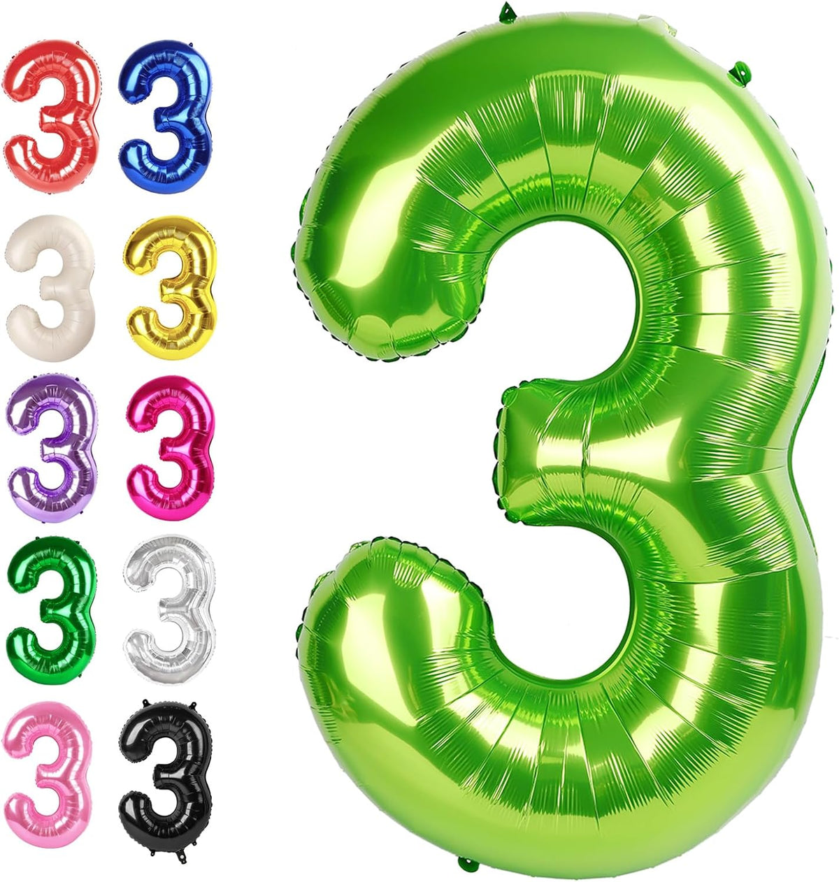 Large 40 Inch Light Green 3 Number Balloon, 3 13 23 30 33 36 38 Light Green Birthday Party