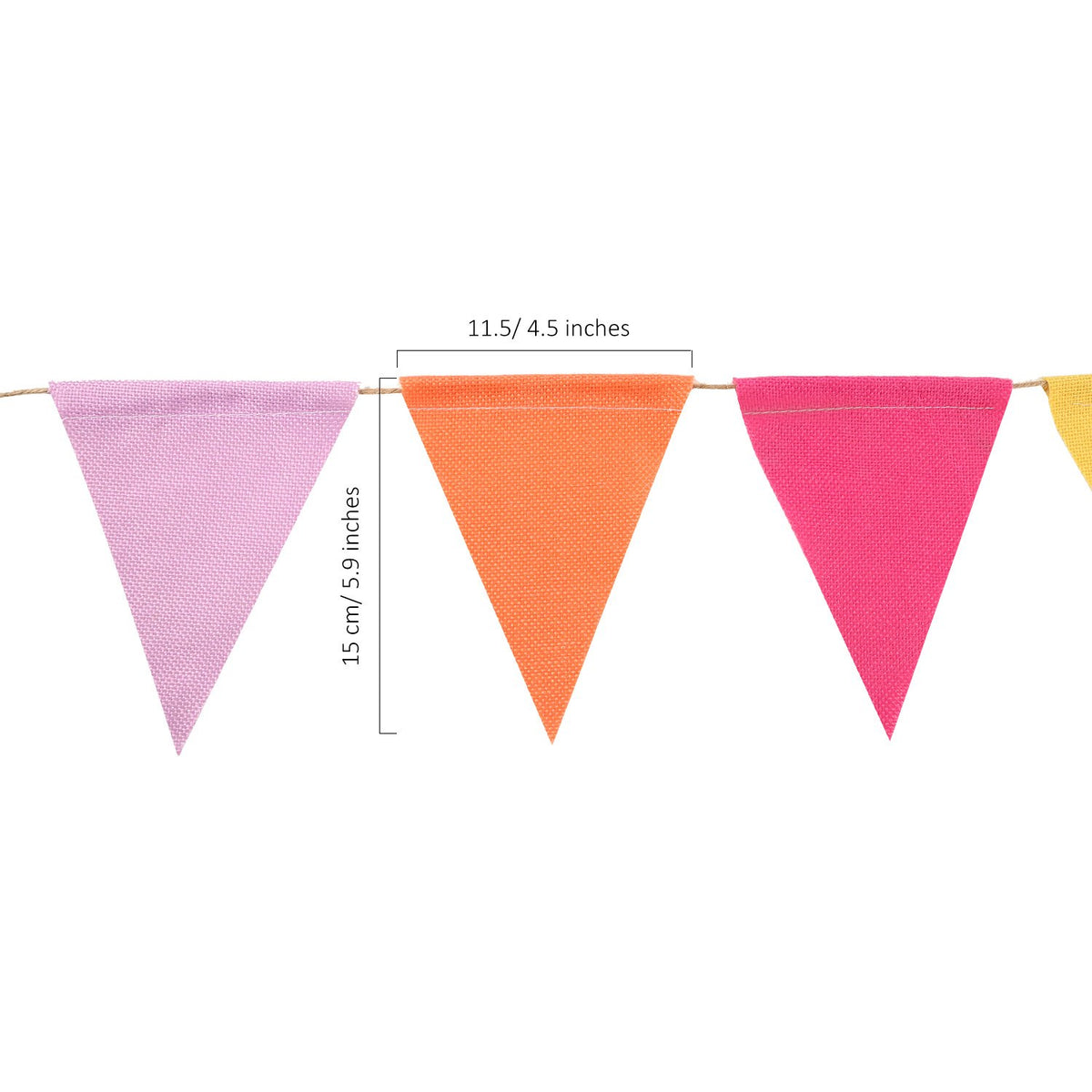 HESTYA 42 Pieces Colorful Pennant Banner Flag Multicolor Bunting String Triangle Banner Pennants