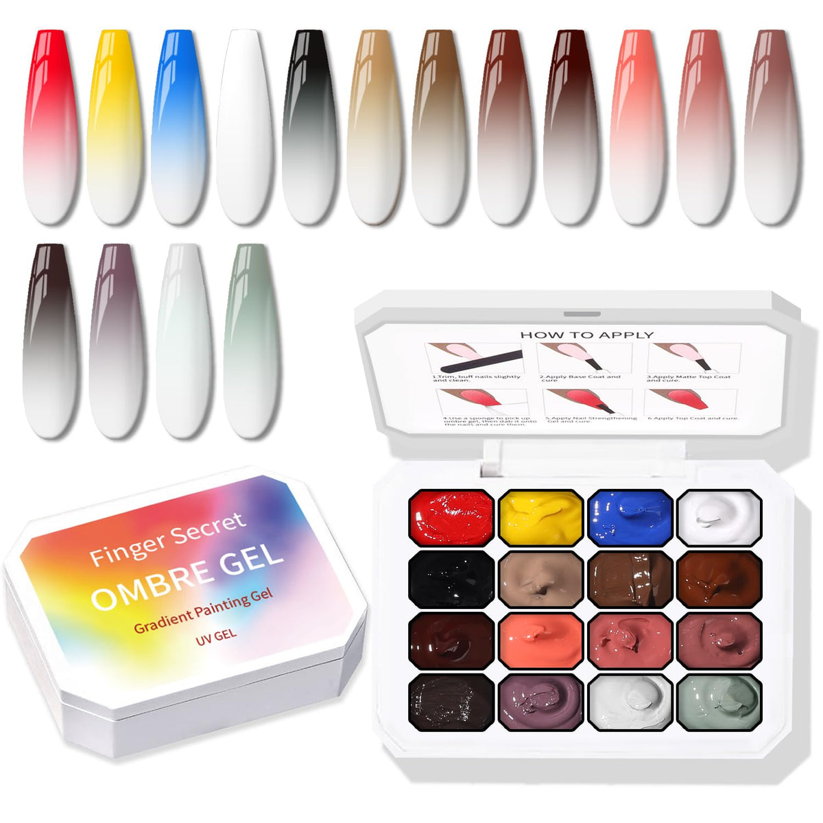 Sponge Pat Paint Nail Gel, Ombre Nails Gradient Gel Nail Blush Blooming Aura Nails Drawing Stripper