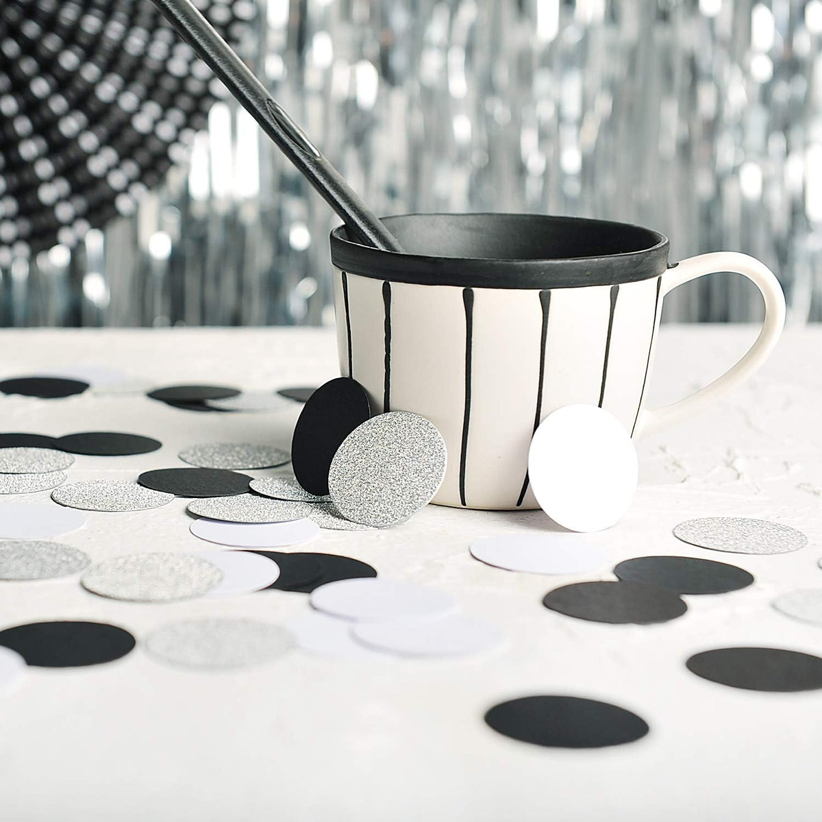 Glitter Confetti Circle Dots for Table Wedding Birthday Party Decoration, 1.2 inch in Diameter