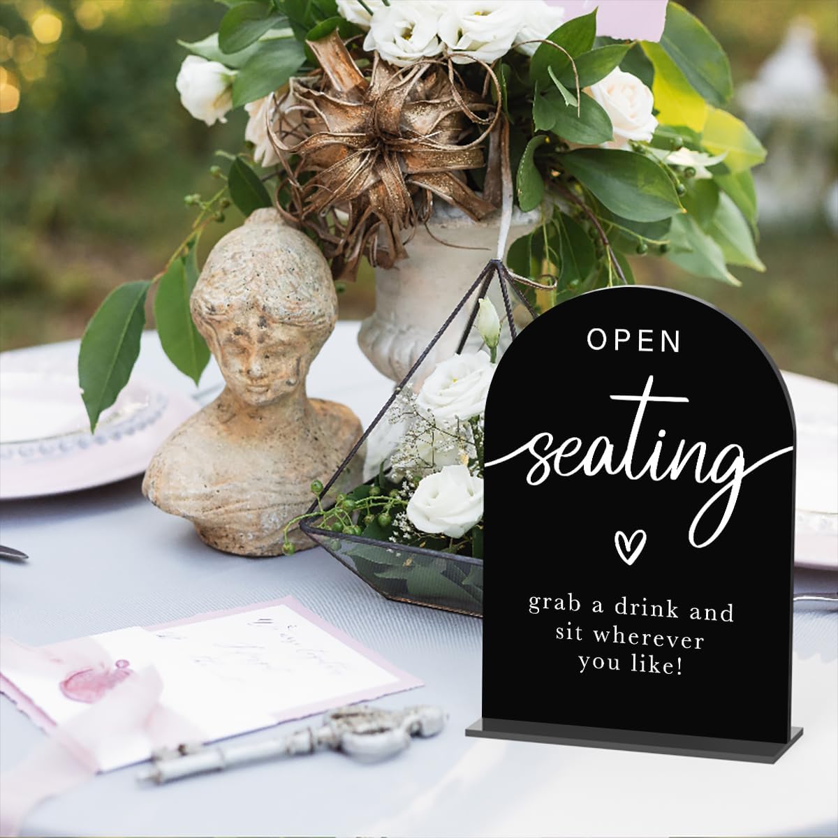 Acrylic Wedding Sign Wedding Signs for Ceremony Open Seating Sign for Wedding Modern Calligraphy