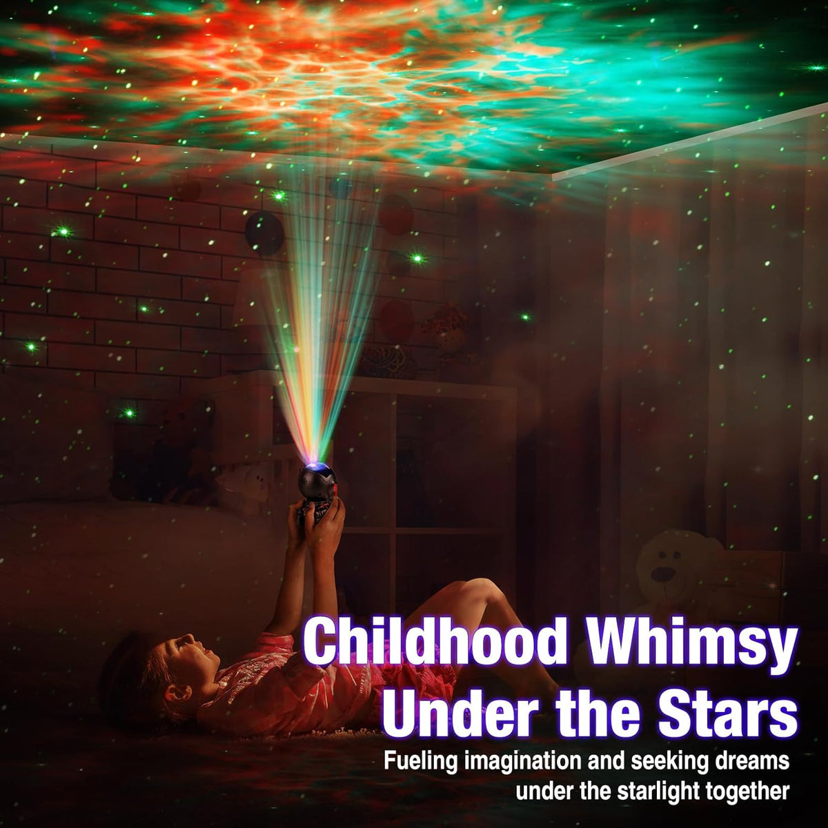 Astronaut Galaxy Projector Lamp – Black Astronaut Holding Star, Starry Sky Night Light for Bedroom
