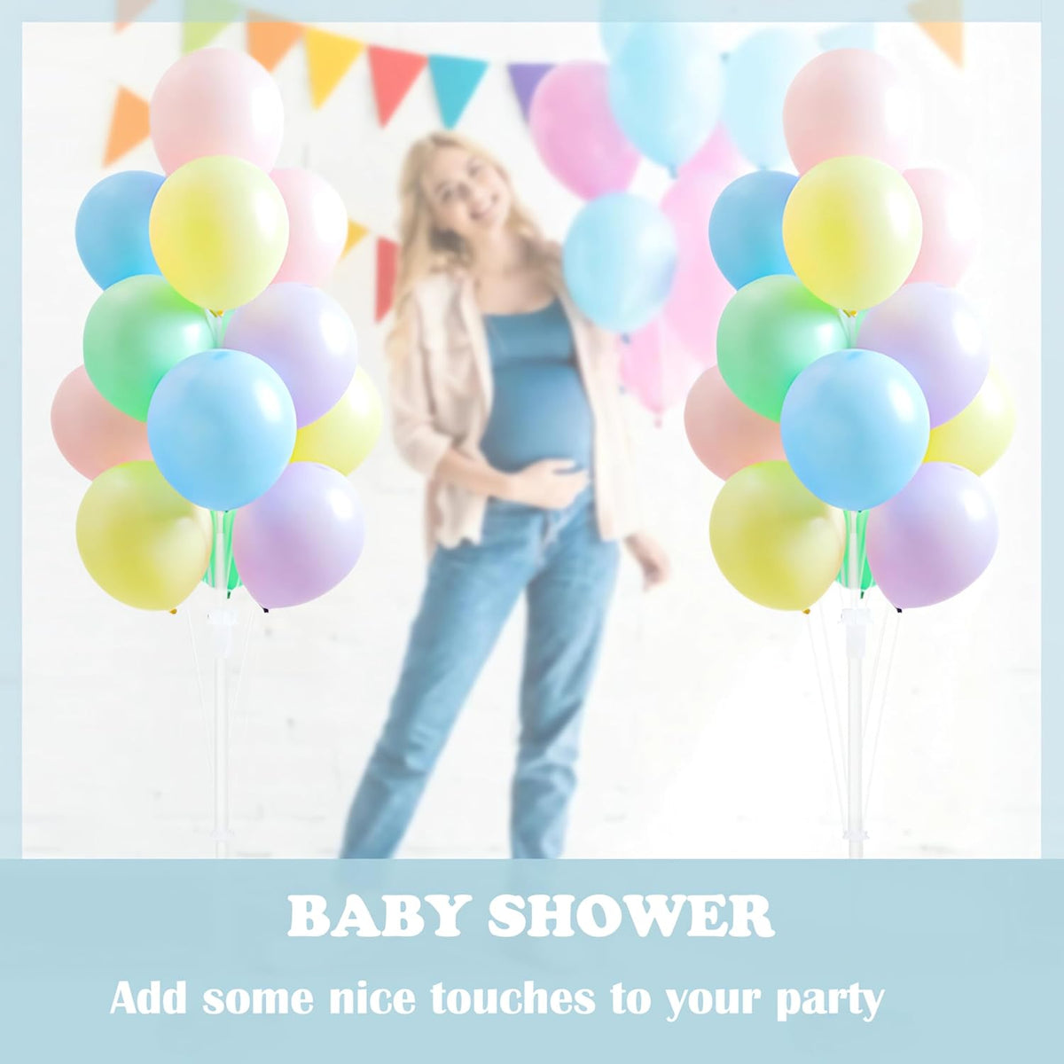 Balloon Column Kit Set of 2 With Balloons Included - Balloon Tower with Stand, Base, and