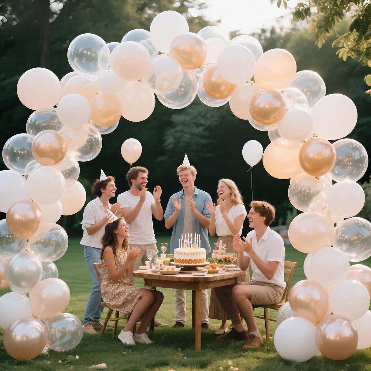 KAWKALSH Clear Balloon 12 Inch, 110pcs Latex Party Balloons Helium Bright Color for Birthday Baby