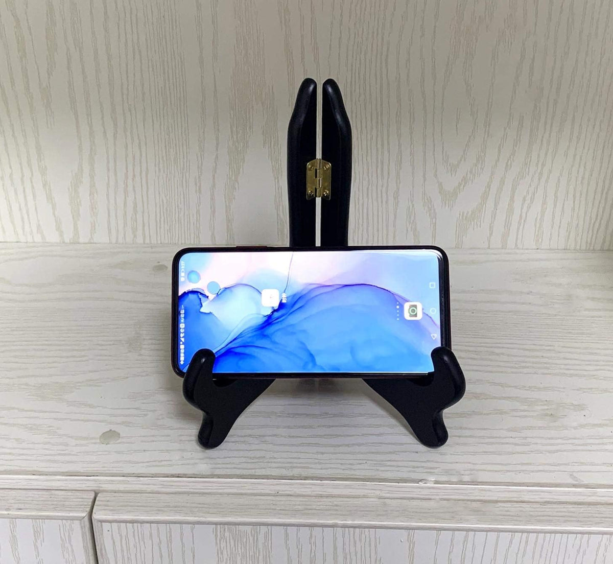 VERNUOS 4 pcs 7 Inch Wooden Display Stand Plate Holder Easels Dish Rack Photo Frame Holder for