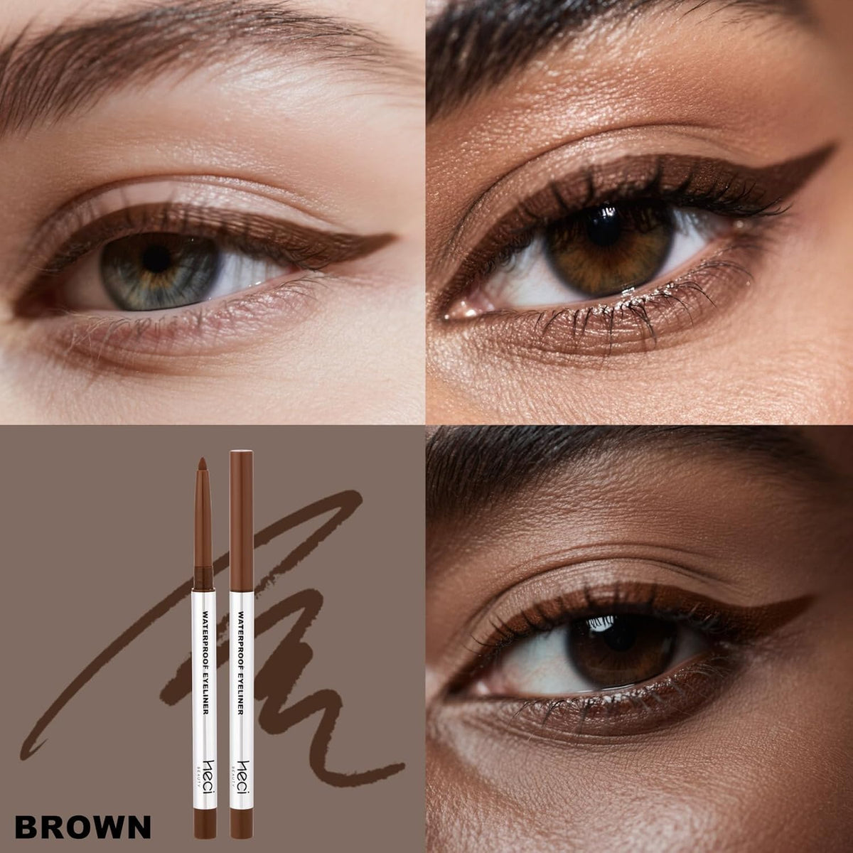 Mechanical Gel Eyeliner Pencil with a High-Pigment, Waterproof & Smudge-resistant, Glide Tip Eye