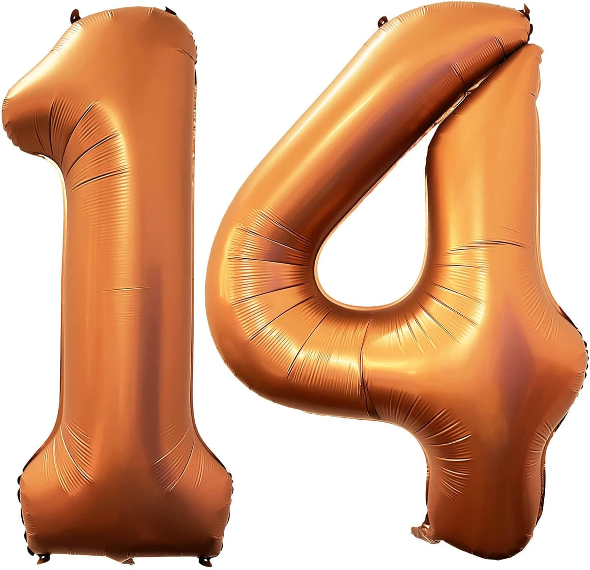 Number 14 Orange Balloons 40 Inch Giant Foil Helium for 14th Birthday Party Supplies 41st