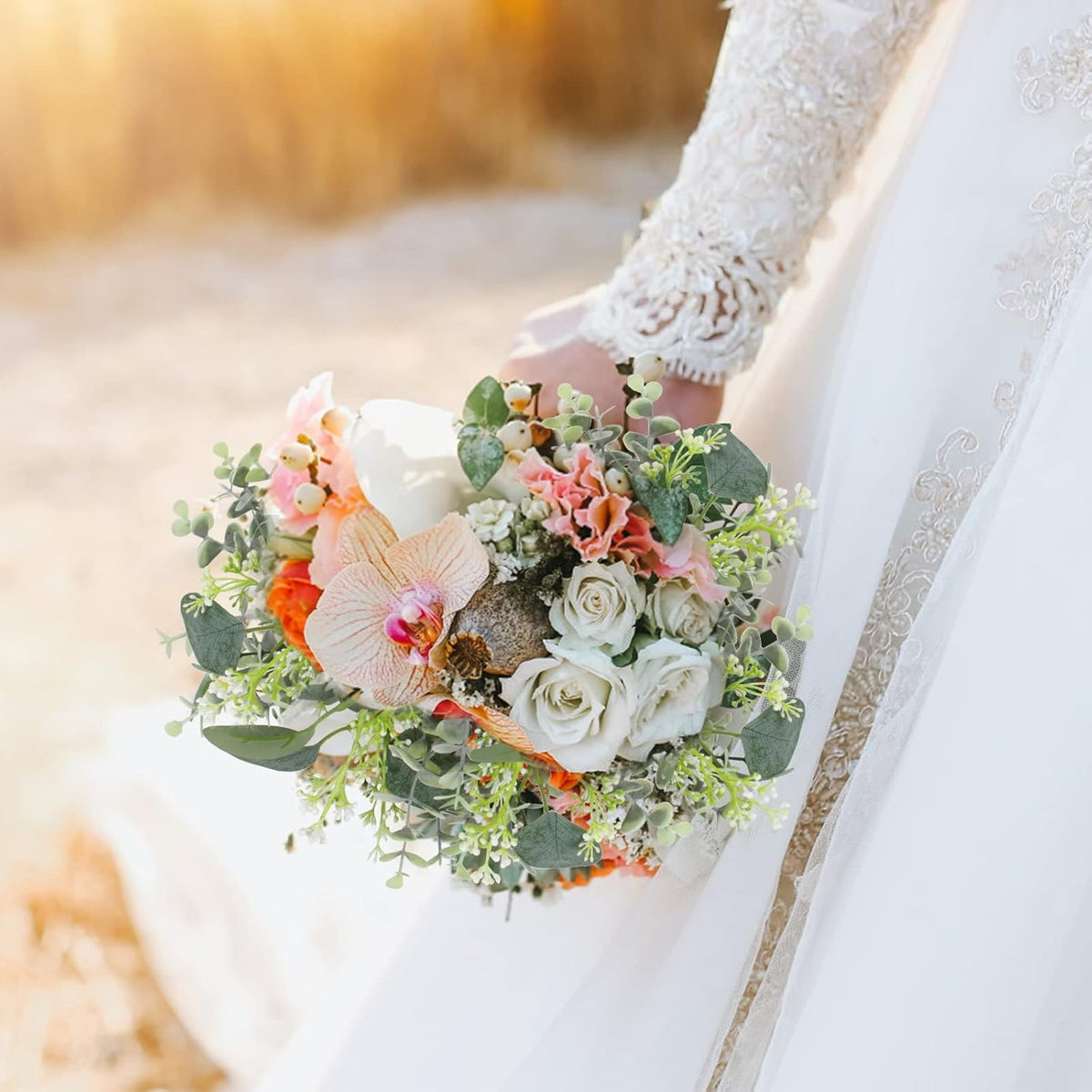 80 Pcs Mixed Eucalyptus Leaves Stems Bulk Artificial Silver Dollar Leaves for Vase Bouquets Baby