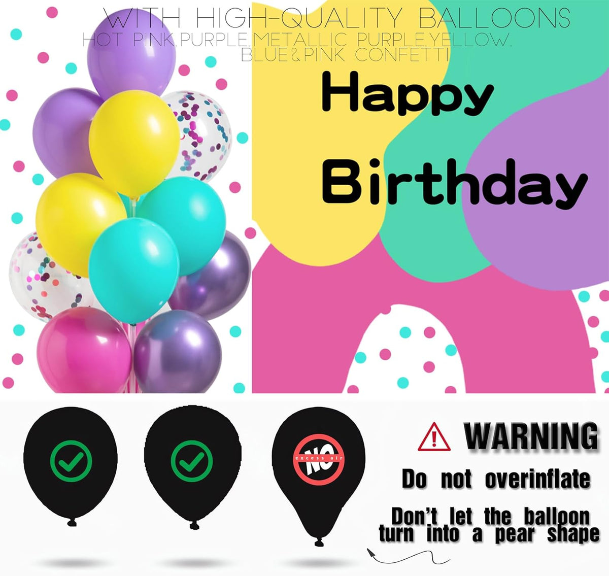 Pink Blue Purple Balloon Column Kit Set of 2,Balloon Column Stand with Base&Pole,Backdrop