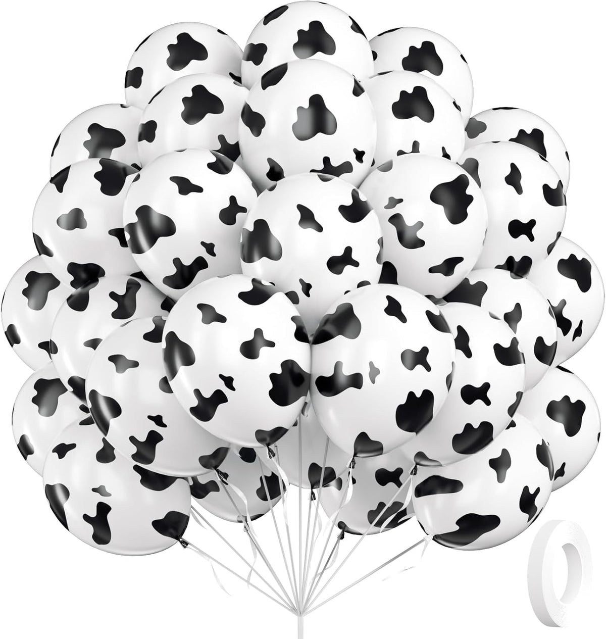 Cow Print Balloons, Latex Cow Balloons for Farm Cowboy Cowgirl Rodeo Western Baby Shower Birthday