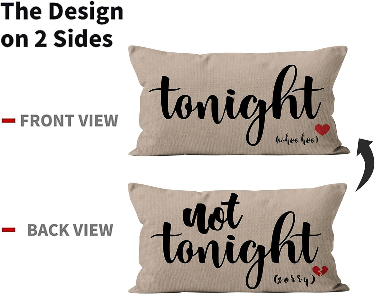 Mancheng-zi Bridal Gift,12x20 Pillow Cover,Bridal Shower Gifts,Funny Couples Reversible Linen