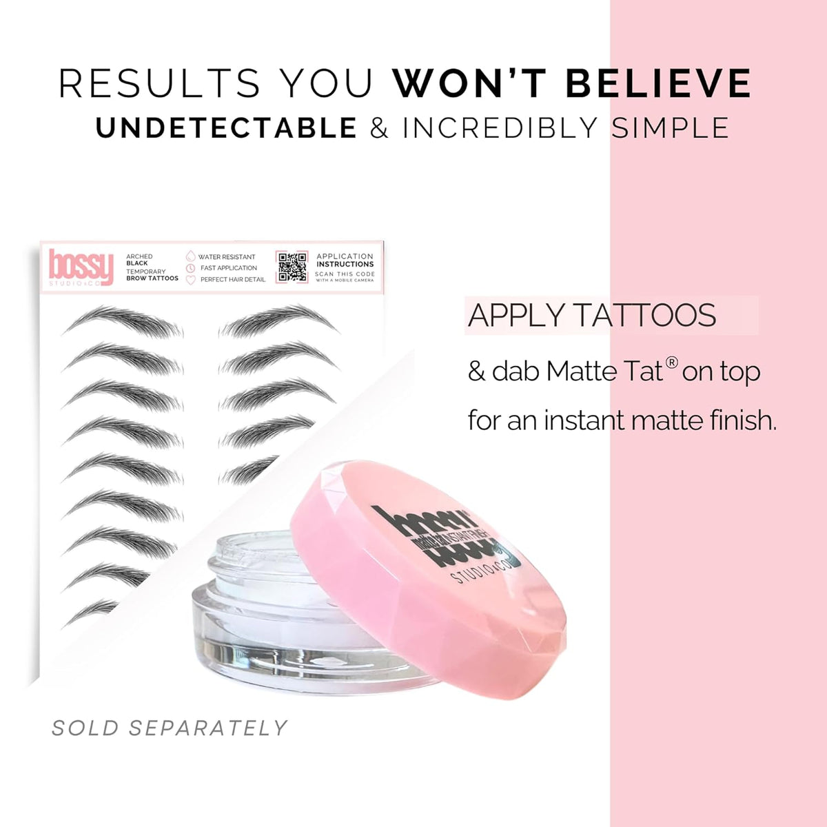 Matte Tat Instant Finish Shine Remover Temporary Tattoos Eliminate Shine Temporary Eyebrow Tattoos