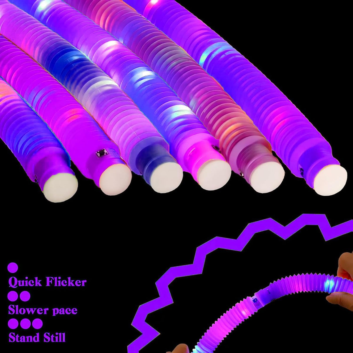 Purple 12 Pack Light Up Party Favors Supplies,Bulk Glow Sticks Bracelet,Necklace Accessories for