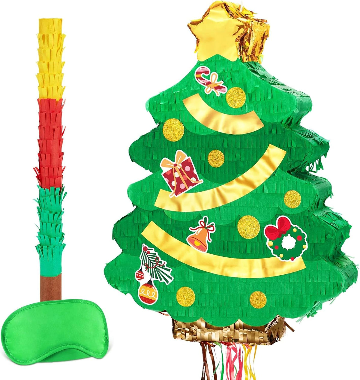 WERNNSAI Christmas Tree Pinata - Christmas Decorations XmasTree Party Game for Kids Festival Party