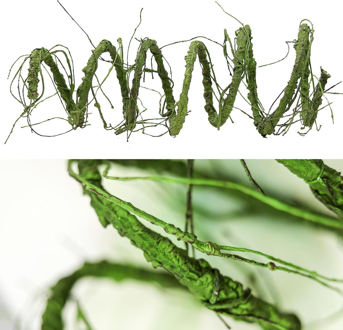 118 inch Medium Malleable Artificial Green Tree Branches Grapevine Garland Fake Cherry Blossom Tree