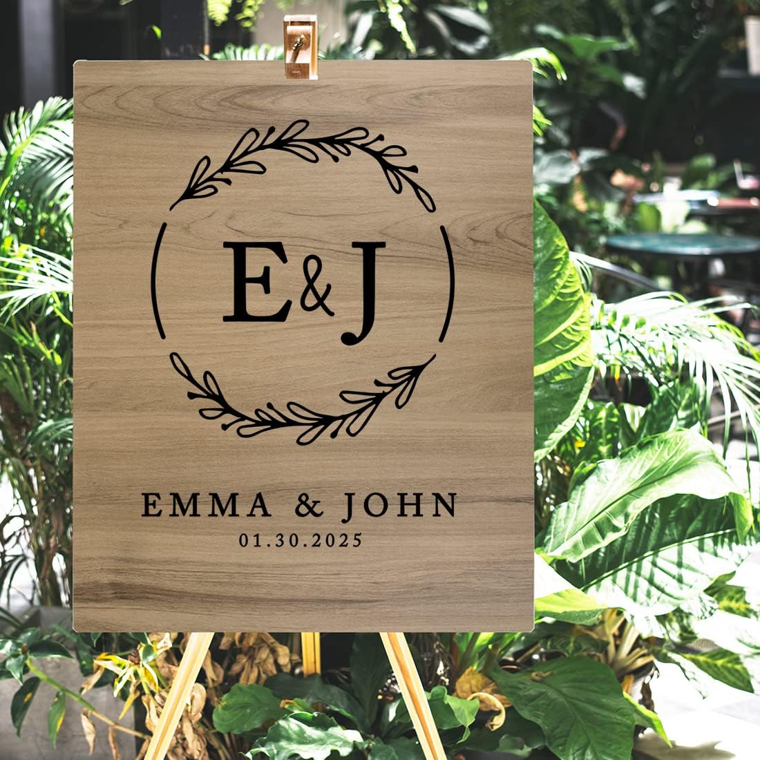 Andaz Press Large Wooden Welcome Sign for Wedding Rustic Welcome Sign 16" x 20" Custom Monogram &