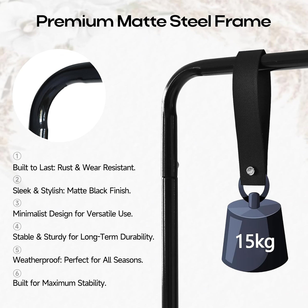 Wedding Sign Stand - Adjustable Wedding Sign W/Design Bundle & Leather Sign Hanging Straps, Durable