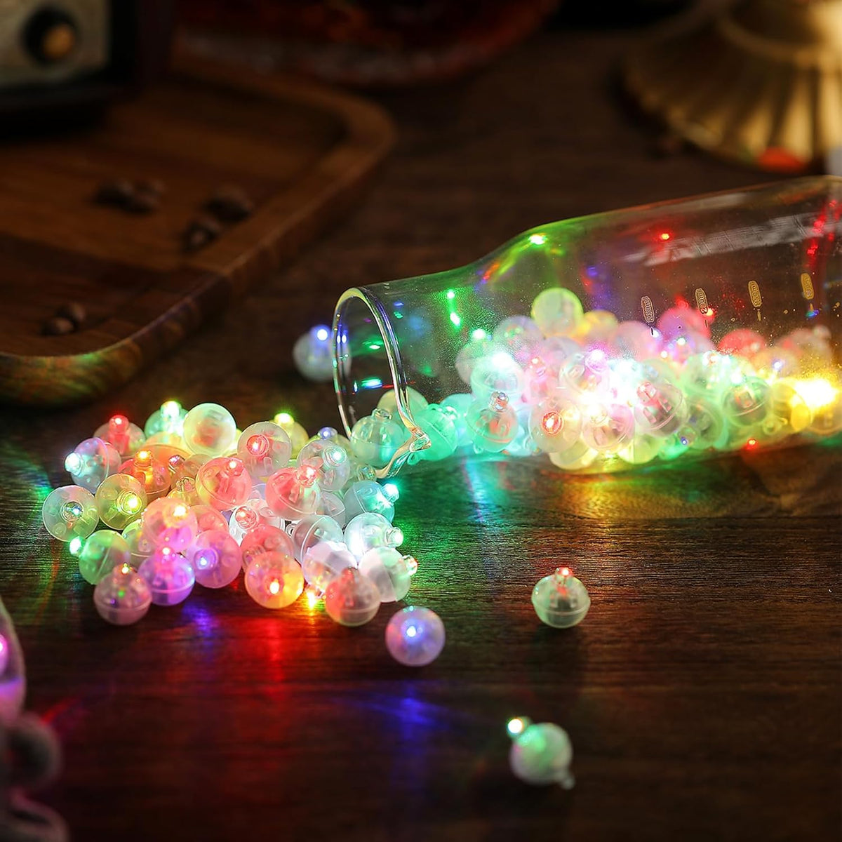 Aogist 100Pcs 10-Colors Balloon Lights with Hook,Long Standby Time,Waterproof Mini Light for