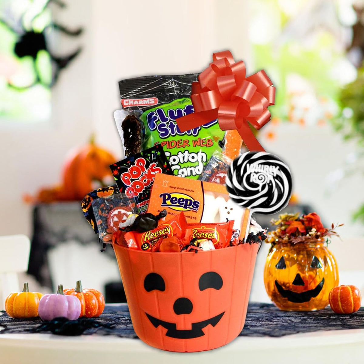 1 LB Black Orange Crinkle Cut Paper Shred Filler Great for Gift Wrapping, Halloween Basket Fillers