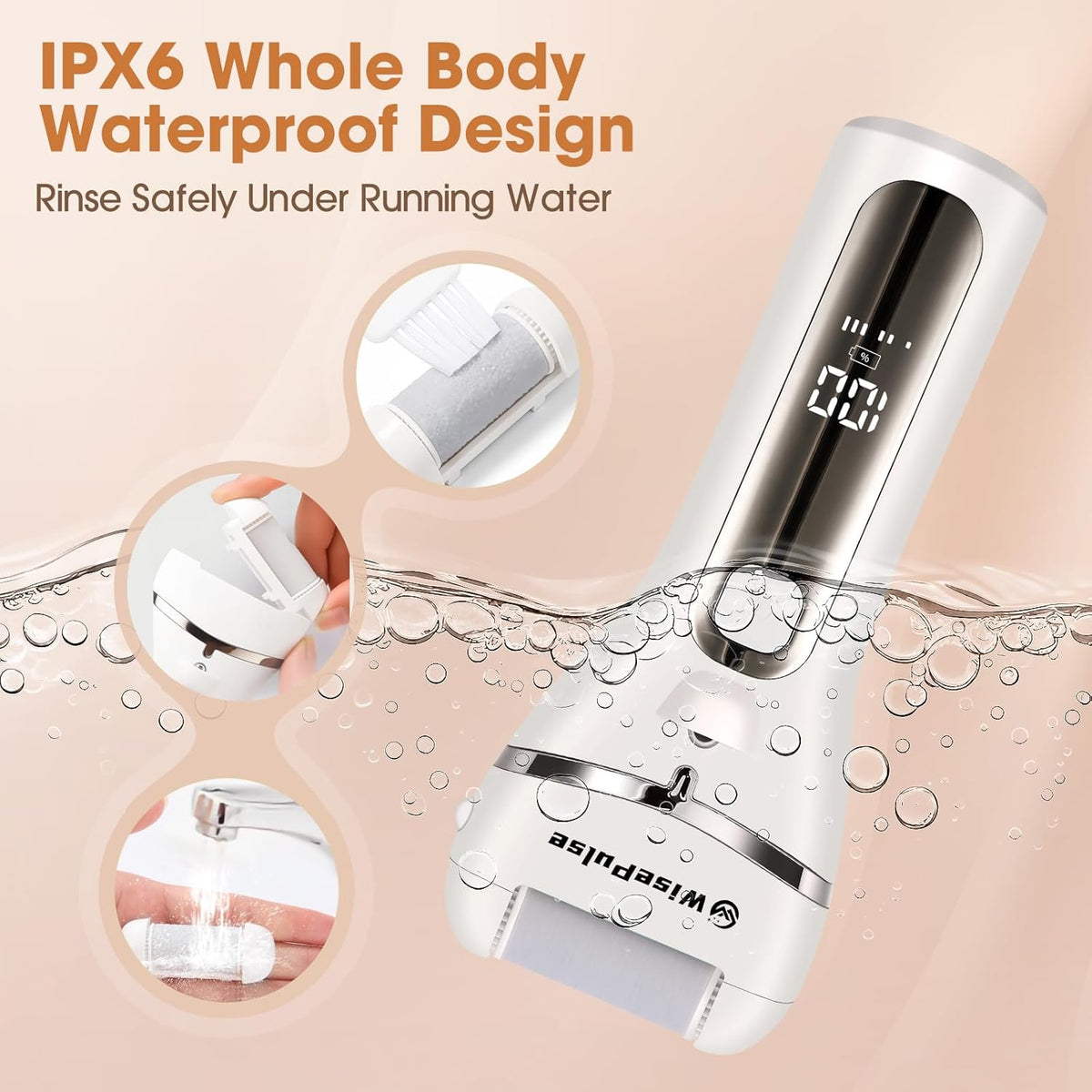 Electric Feet Callus Remover, Rechargeable Electronic Foot File Pedicure Tools, IPX6 Waterproof