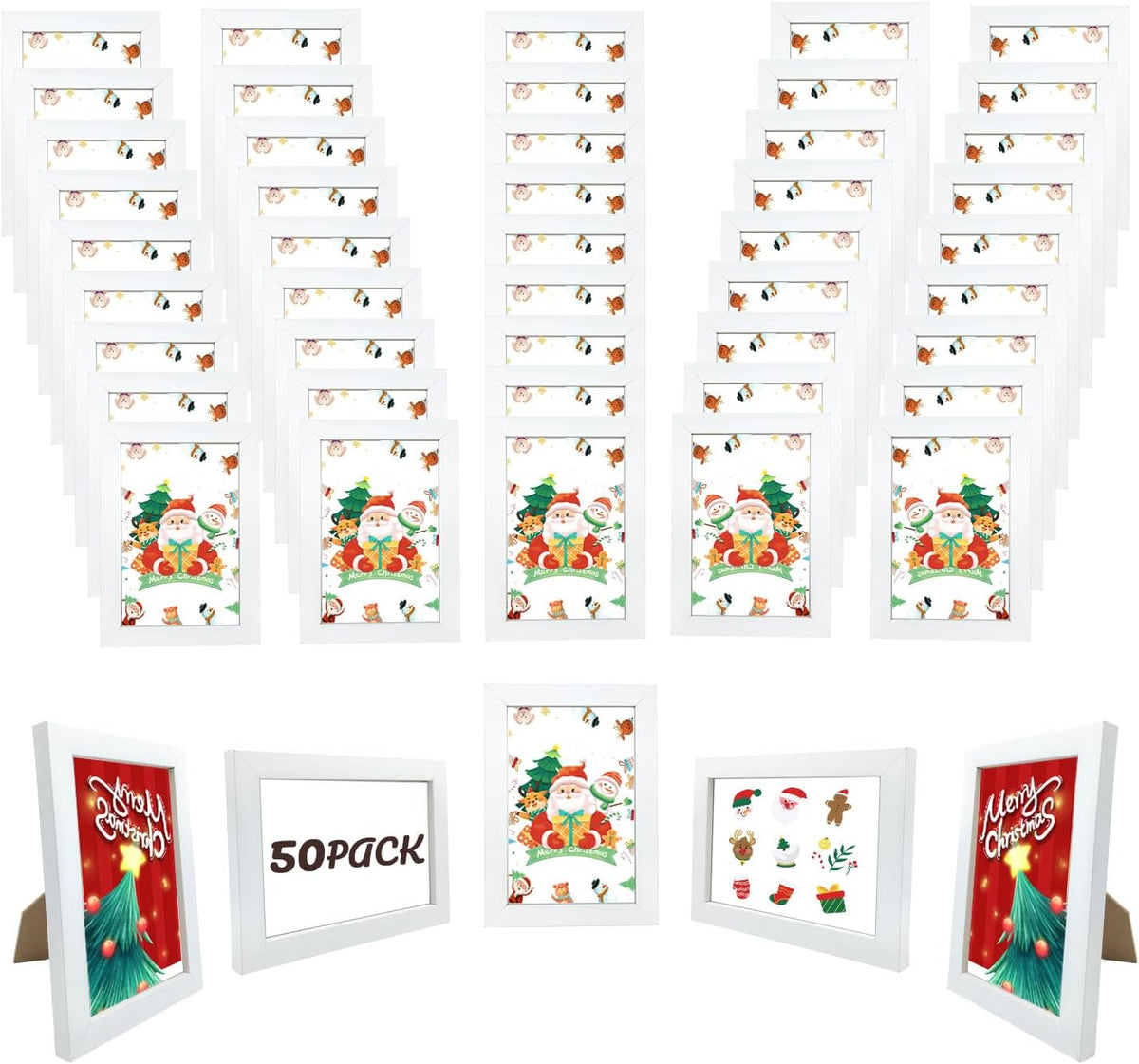 Set of 50 Picture Frame Bulk Photo Frames Wall Mounting Simple Photo Frames Multi Picture Frames