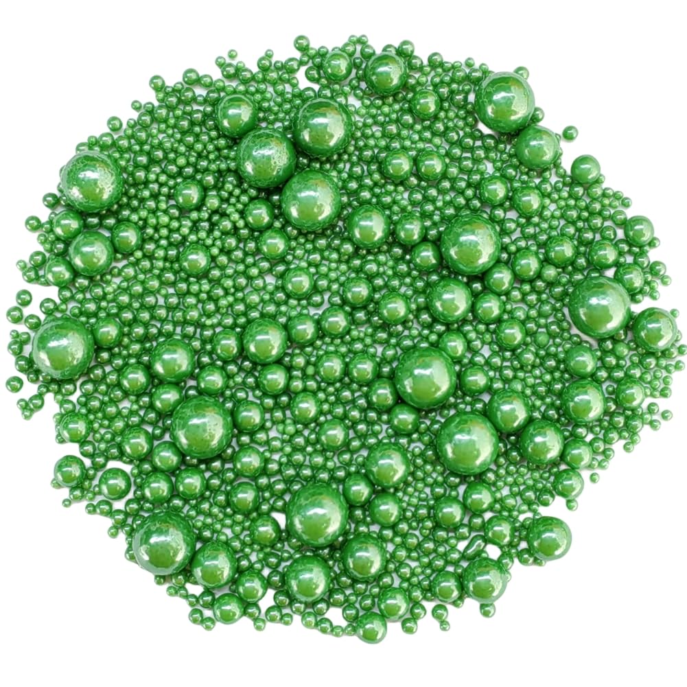 Edible Pearl Sugar Sprinkles Christmas Green Candy Mixing Size Baking Edible Cake Decorations